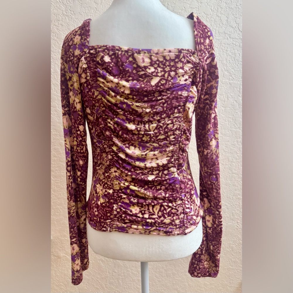 Free People Women’s Floral and Lace Top - Picture 5 of 9